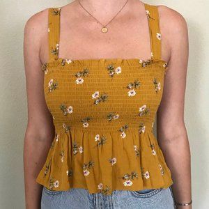 Smocked Floral Tank